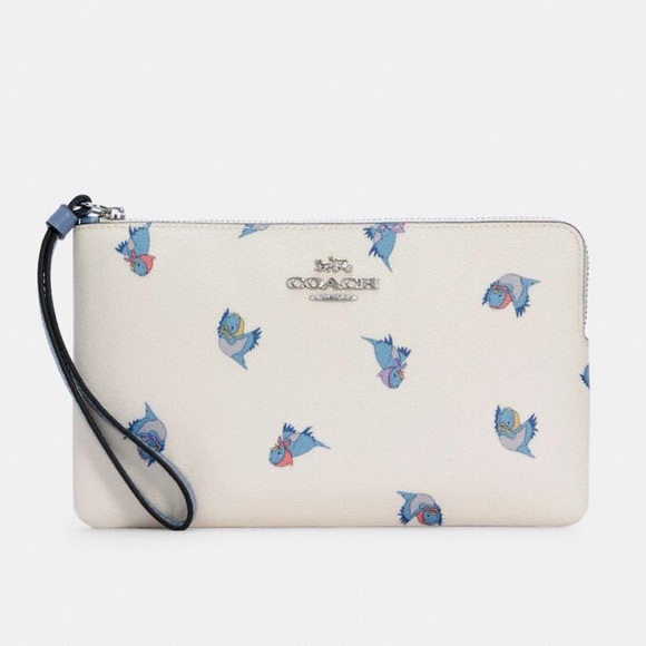 Coach Handbags - Disney X Coach Large Corner Zip Wristlet Birds